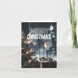 Cyberpunk Weihnachten Karte