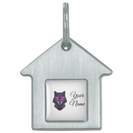 Cyberpunk Wolf Neon Art Personalizable Name Mug -  Tiermarke