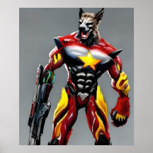 Cyberpunk Wolf, Werwolf Art Digital Download