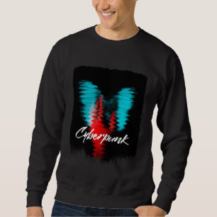 Cyberpunks Japan Streetwear Glitch 80er 90er Traur Sweatshirt