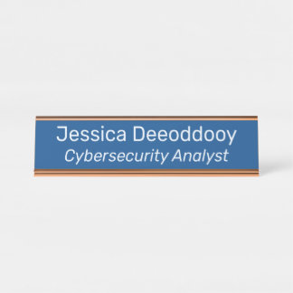Cybersecurity Analyst Blue Schreibtischnamensplakette