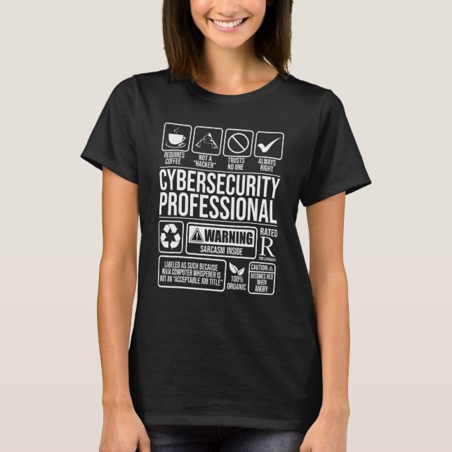 Cybersecurity Beruflich - Hacker Certified Tech T-Shirt (Vorderseite)