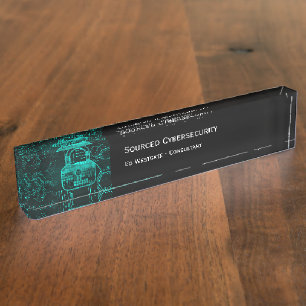 Cybersecurity Consultant Office-Schreibtisch Name  Namensplakette