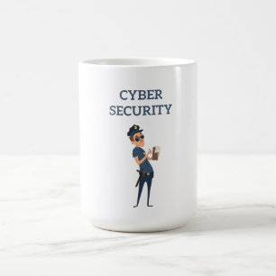 Cybersicherheit: Der Coole Polizist auf Patrol Kaffeetasse