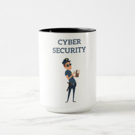 Cybersicherheit: Der Coole Polizist auf Patrol Tasse