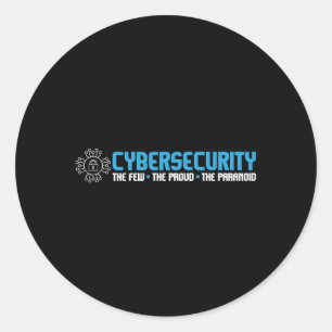 Cybersicherheit Der Paranoid-IT-Analytiker H Runder Aufkleber