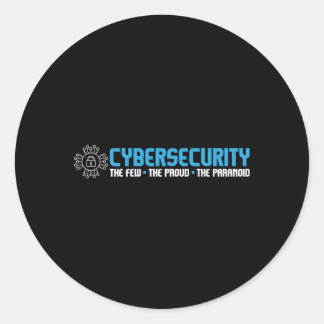 Cybersicherheit Der Paranoid-IT-Analytiker H Runder Aufkleber