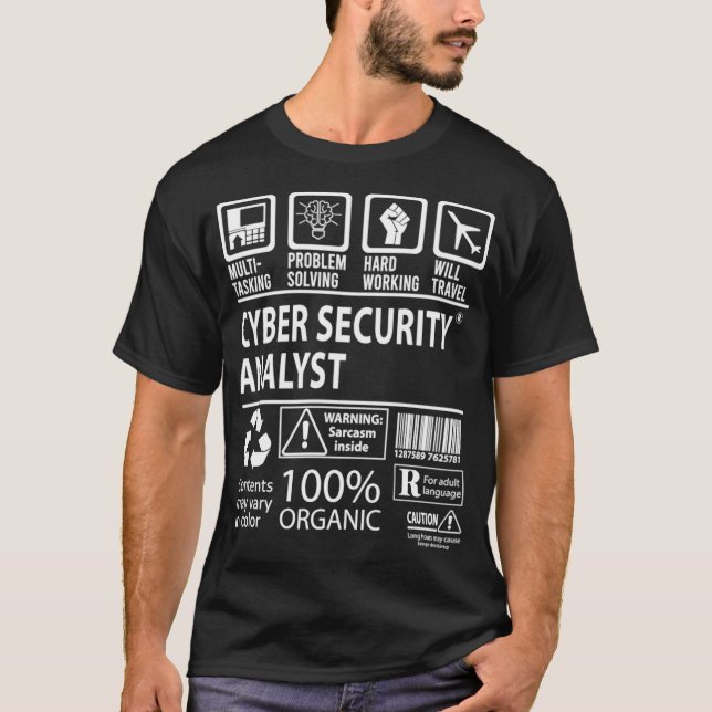 Cybersicherheitsanalyst Cybersicherheitsanalyst T T-Shirt (Vorderseite)