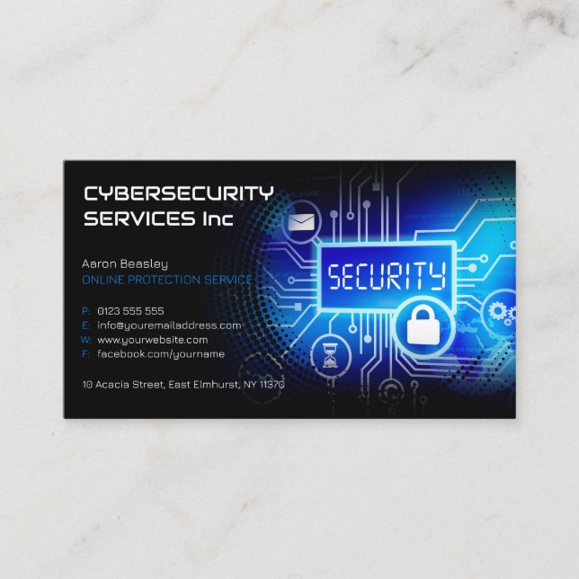 Cybersicherheitsdienste | ONLINE-SCHUTZDIENST Visitenkarte (Vorderseite)