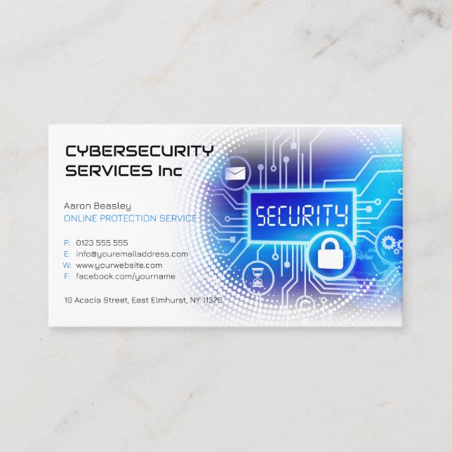 Cybersicherheitsdienste | ONLINE-SCHUTZDIENST Visitenkarte (Vorderseite)