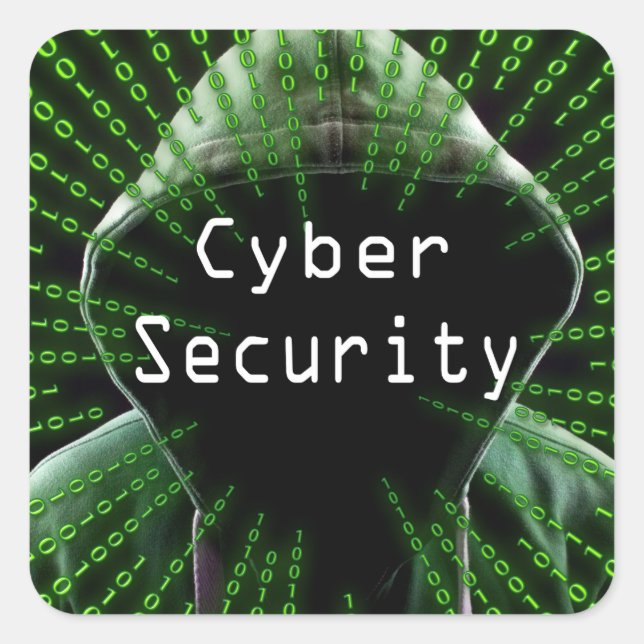 Cybersicherheitsgeschäft Quadratischer Aufkleber (Vorderseite)