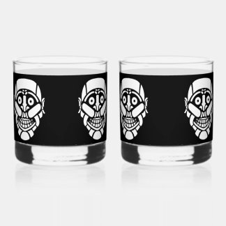 Cybersmily Cyberpunk logo whiskey verre