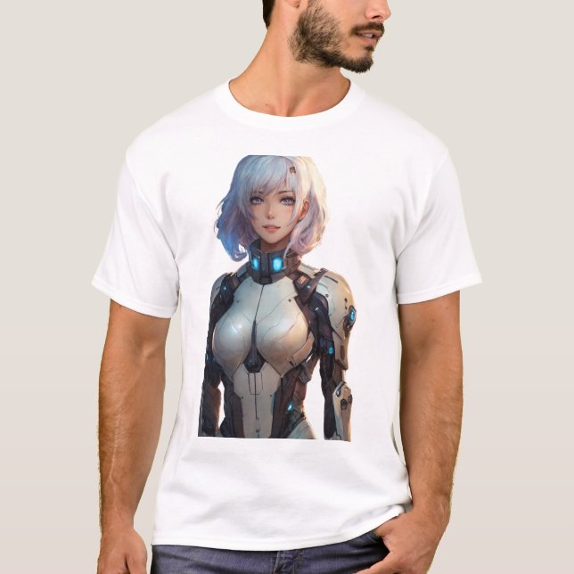 Cyborg-Animationsart T-Shirt (Vorderseite)