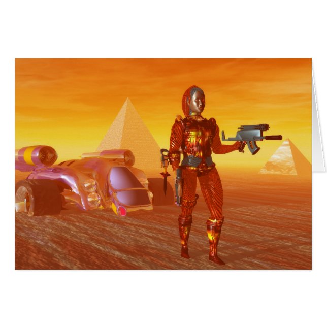 CYBORG ARES IN WÜSTE HYPERION Science Fiction (Vorderseite (Horizontal))