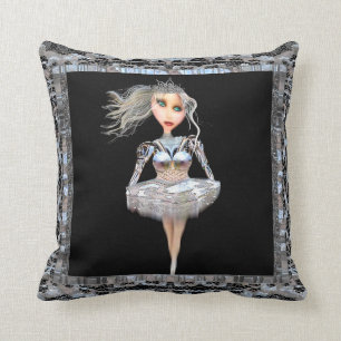 Cyborg-Ballerina-Wurfs-Kissen Kissen