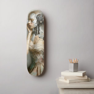 Cyborg Female Ai Art Skateboard