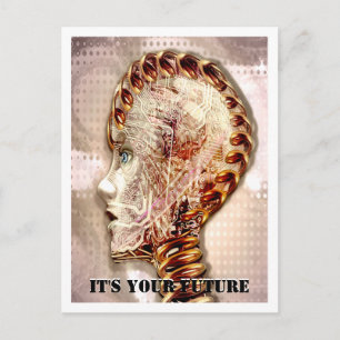 Cyborg Ginger anpassbare Postkarte