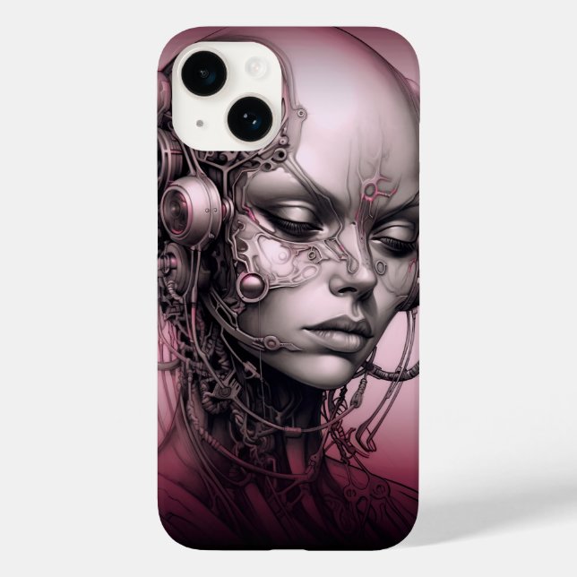Cyborg Girl Cool Teen Case-Mate iPhone 14 Hülle (Rückseite)