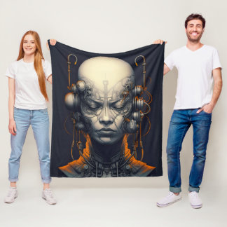 Cyborg Girl Dreamer Teen Fleecedecke