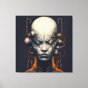 Cyborg Girl Dreamer Teen Leinwanddruck