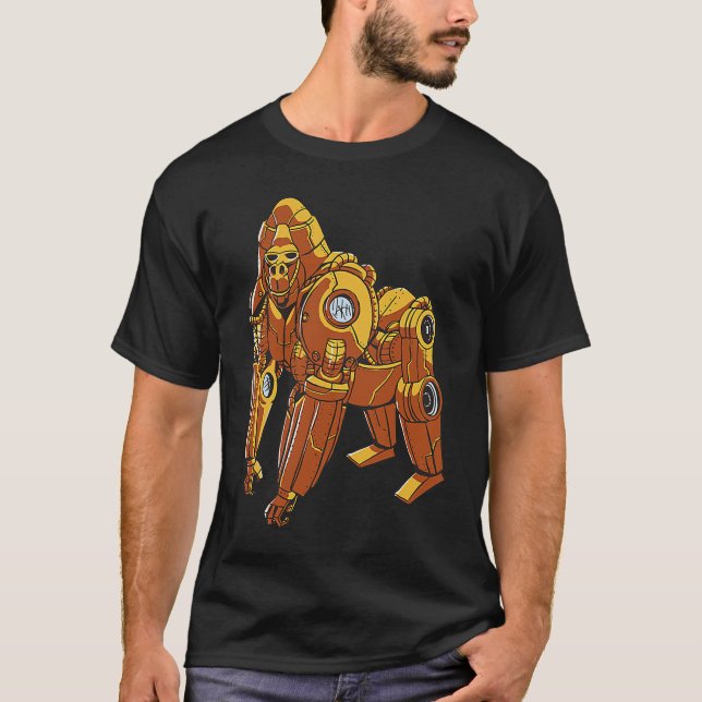 Cyborg gorilla monkey stempunk robotic T-Shirt (Vorderseite)