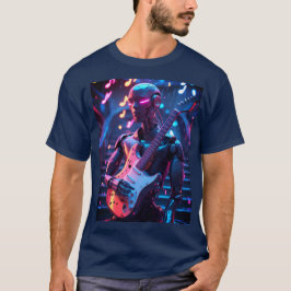 Cyborg Guitariste Robot - T-shirt de musique Sci-F