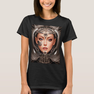 Cyborg in Metallen T-Shirt