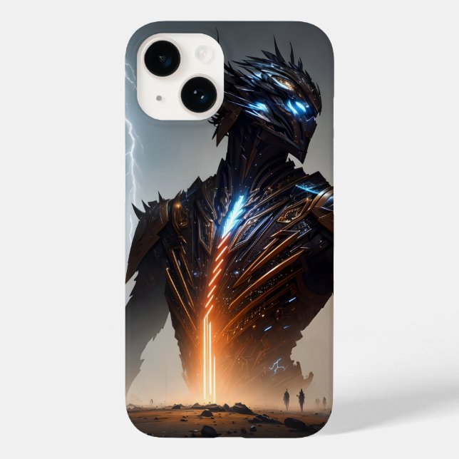 Cyborg-Krieger Case-Mate iPhone 14 Hülle (Rückseite)