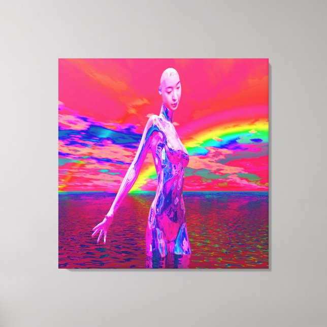 Cyborg Mask Leinwanddruck (Vorderseite)