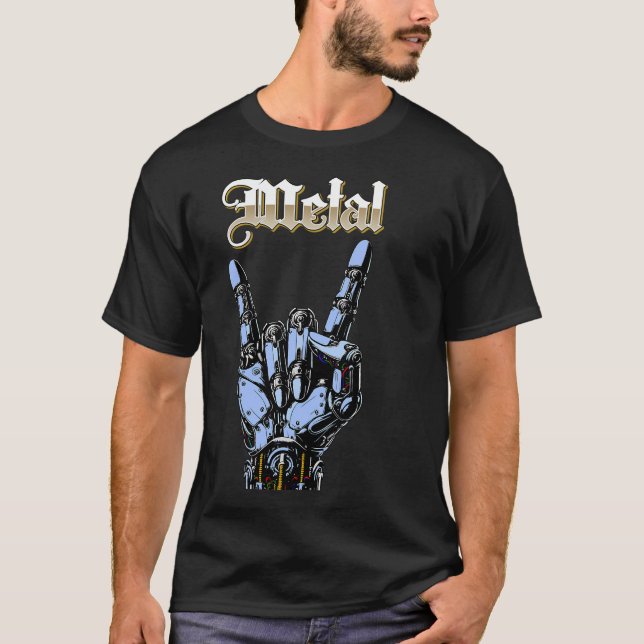 Cyborg-Metall T-Shirt (Vorderseite)