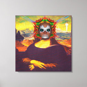 Cyborg Mona Lisa Leinwanddruck