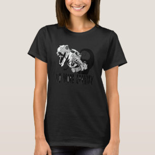 Cyborg Rex mit Jetpack ohne Gravitation T-Shirt