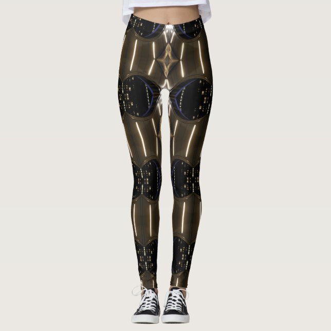 Cyborg Roboter-STAMM Geeky RoboterCyborgs Leggings (Vorderseite)