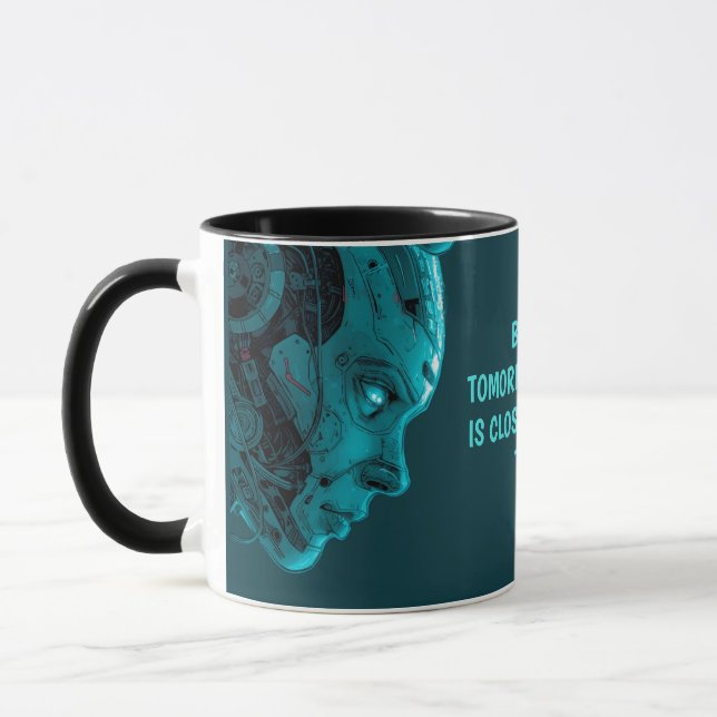 CYBORG-ROBOTERKOPF Crew Socks Tasse (Links)