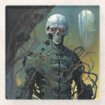Cyborg Skeleton Futuristische Science Fiction Glasuntersetzer<br><div class="desc">Fantasy Art Produkte von The Lunarium.</div>