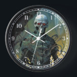 Cyborg Skeleton Futuristische Science Fiction Uhr<br><div class="desc">Fantasy Art Produkte von The Lunarium.</div>