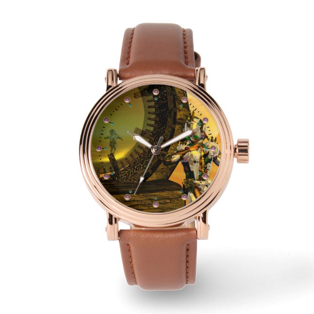 CYBORG TITAN, DESERT HYPERION Science Fiction Scif Armbanduhr (Vorderseite)