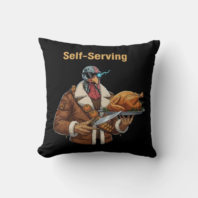  Cyborg Turkey's Thanksgiving Revenge Kissen (Vorderseite)