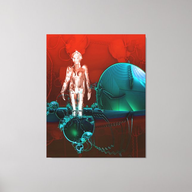 Cyborg-Werk Leinwanddruck (Vorderseite)