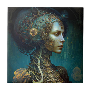 Cyborg Woman Fantasy Sci-Fi Art Fliese