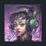 Cyborg Woman Science Fiction Magnet<br><div class="desc">Fantasy Art Produkte von The Lunarium.</div>