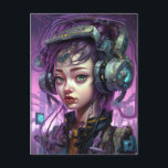 Cyborg Woman Science Fiction Postkarte<br><div class="desc">Fantasy Art Produkte von The Lunarium.</div>