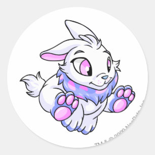 Cybunny Blau Runder Aufkleber