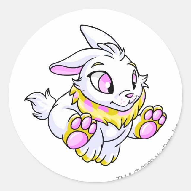 Cybunny Yellow Runder Aufkleber (Vorderseite)