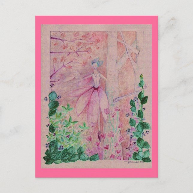 Cyclamen elve postkarte (Vorderseite)