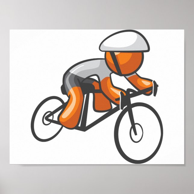 Cycle Racing Orange Racer Poster (Vorne)