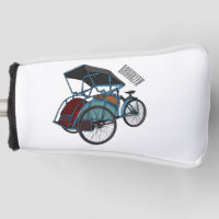 Cycle Rickshaw Cartoon Illustration