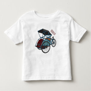 Cycle Rickshaw Cartoon Illustration Kleinkind T-shirt