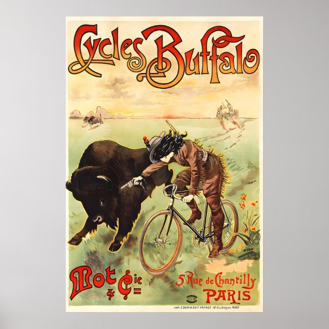 Cycles Buffalo Vintage Fahrradposter Poster (Vorne)