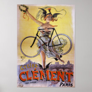 Cycles Clément 1898 Affiche publicitaire Vintage